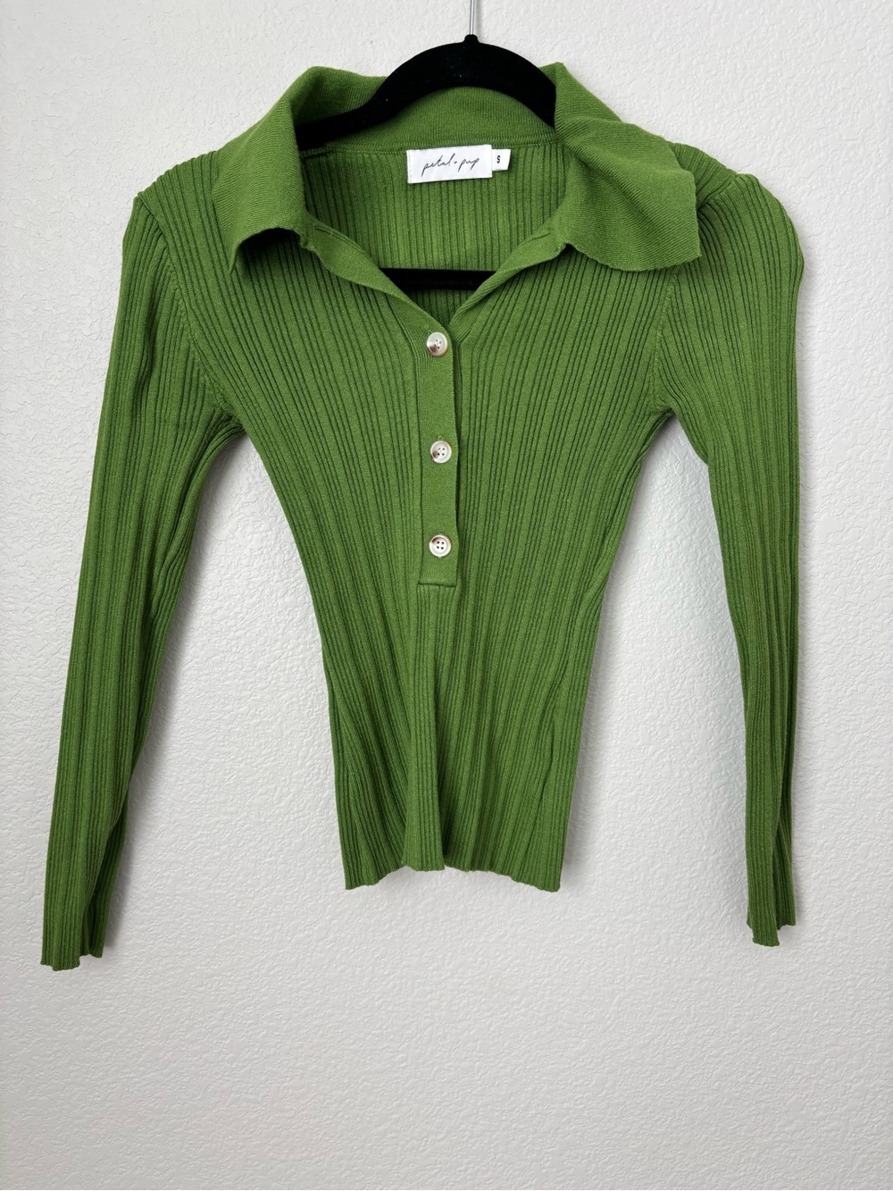 Petal & Pup long-sleeve ribbed knit top Small